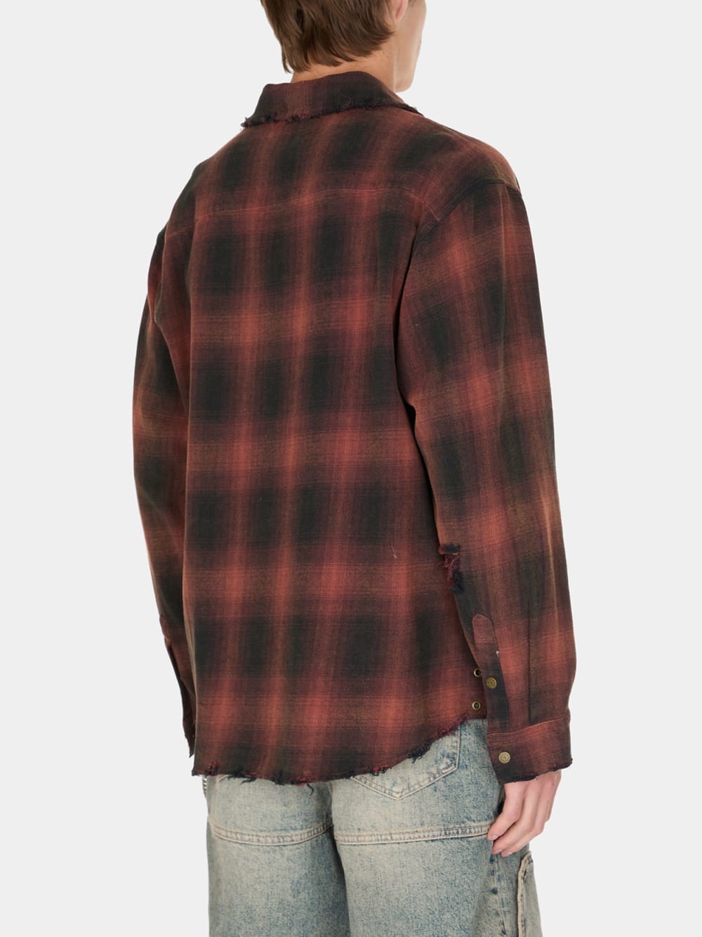 distressed flannel shirt - Image 5