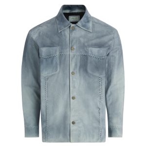washed suede shirt