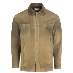 washed suede shirt