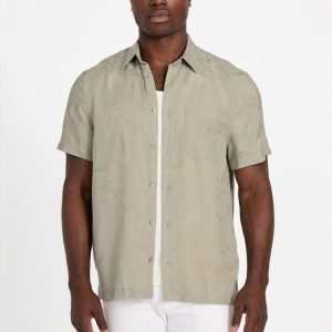 Eco Jacquard Foliage Pocket Shirt