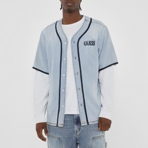 GUESS Originals Denim Baseball Shirt
