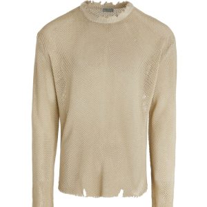 distressed knit sweater