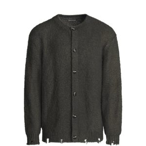 fuzzy wool-blend cardigan