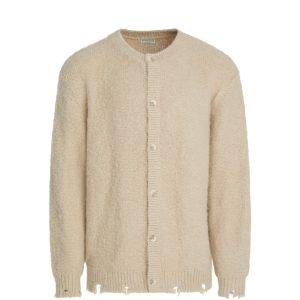 fuzzy wool-blend cardigan