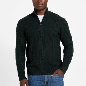Eco Noel Zip Cable-Knit Sweater