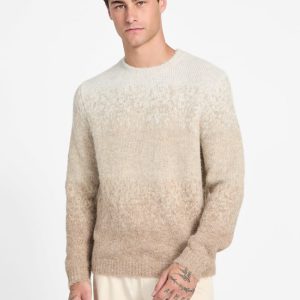 Eco Trey Crewneck Marled Striped Sweater