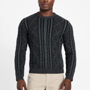 Eco Adrian Crewneck Cable-Knit Sweater