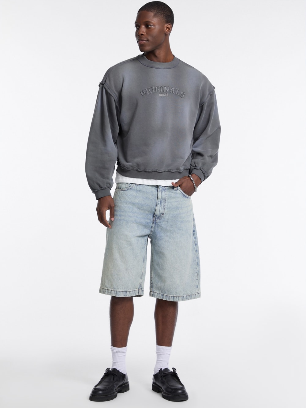GUESS Originals Eco Boxy Applique Crewneck - Image 2
