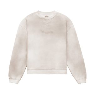 distressed logo crewneck