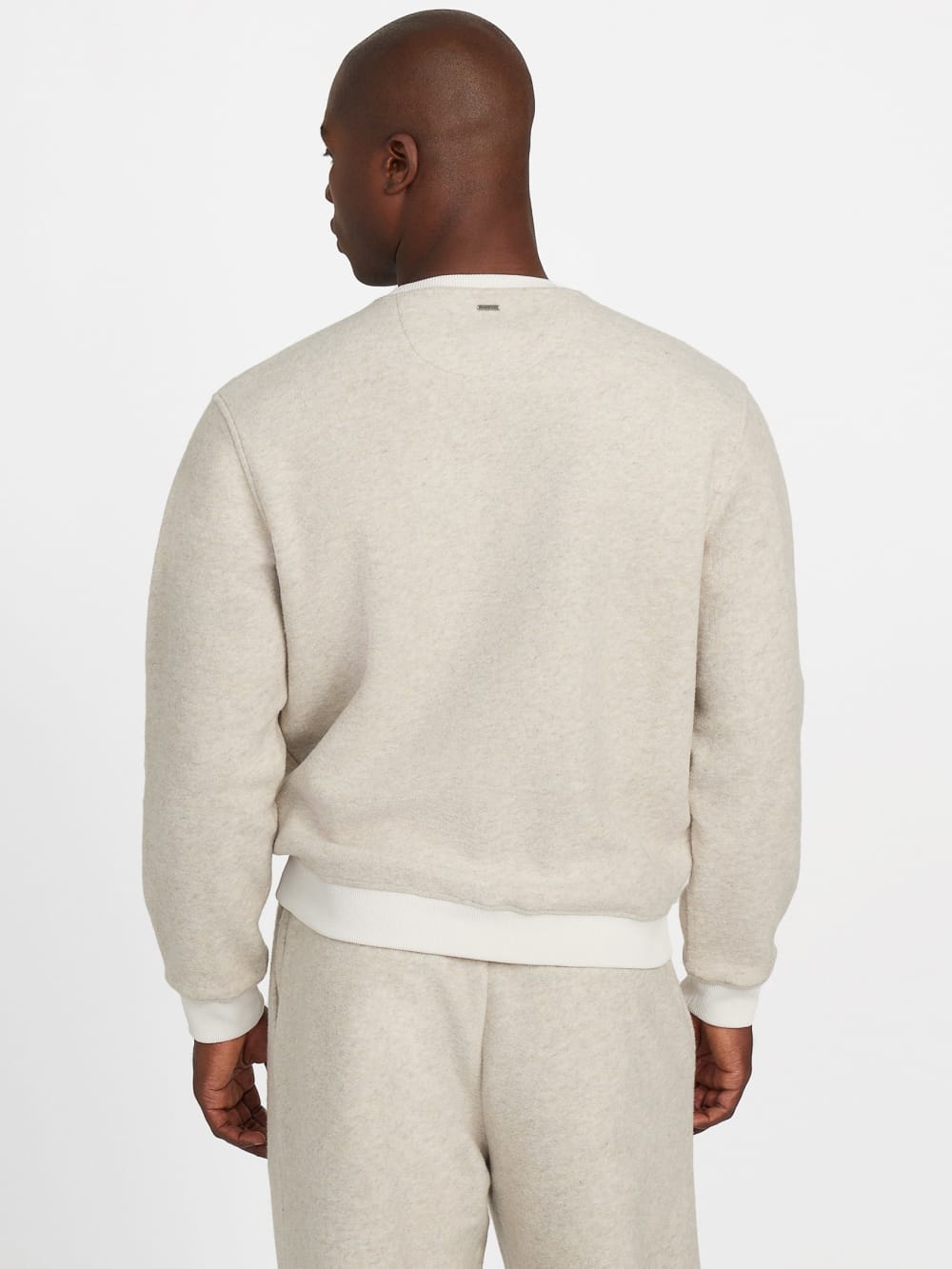 Crewneck Scuba Wool-Blend Melange Sweater - Image 4