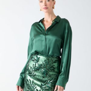 Elisa Silk Oversized Shirt