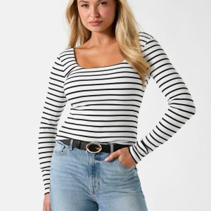 Slim fit striped top