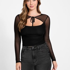 Eco Lauryn Tied Mesh Top