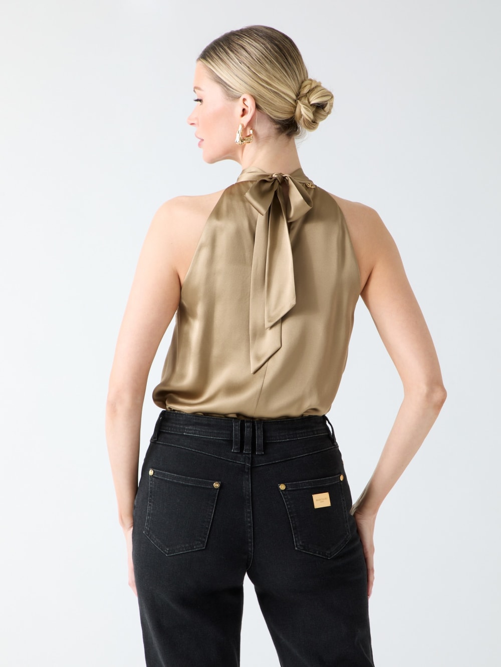 Elisa Silk Halter Top - Image 4