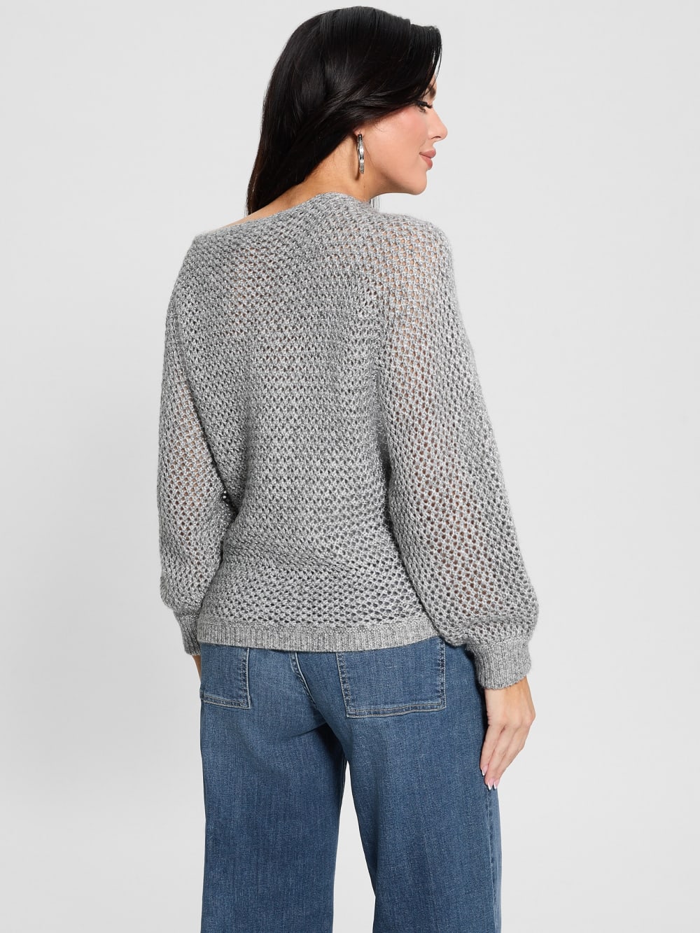 Poa Metallic Off-Shoulder Sweater - Image 4