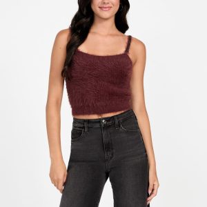 Keyla Fuzzy Sweater Crop Cami