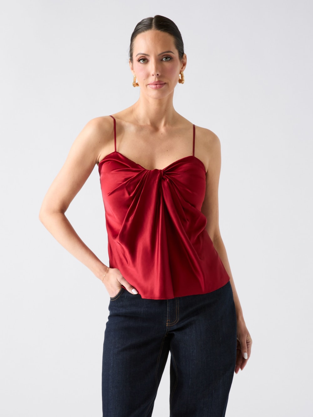 Aretha Satin Twisted Top