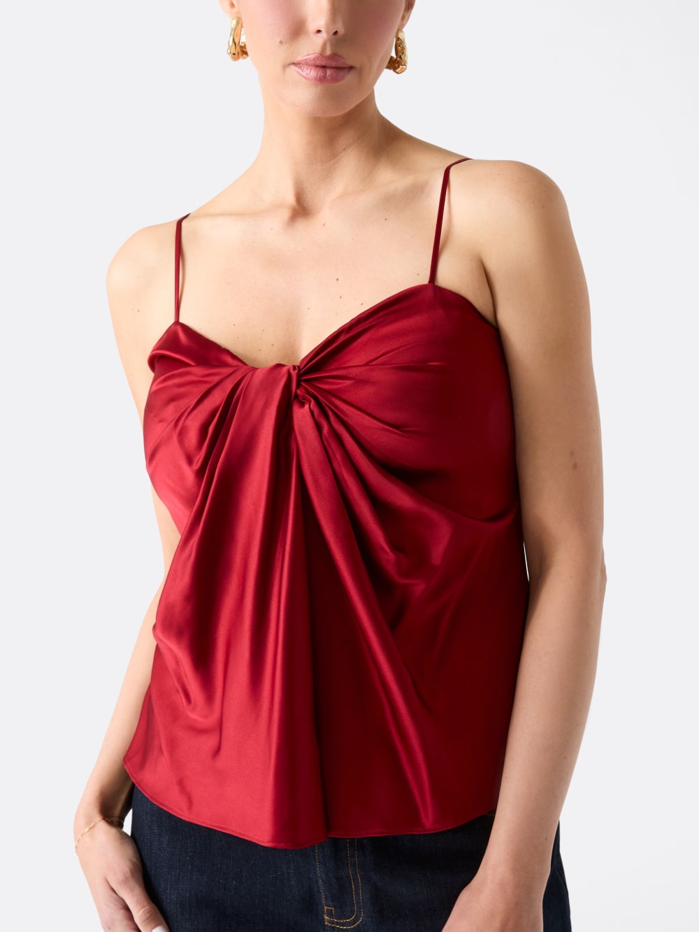 Aretha Satin Twisted Top - Image 3