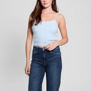 Keyla Fuzzy Sweater Crop Cami