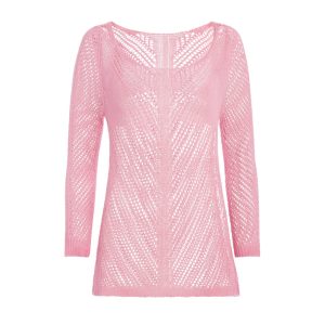 Washed Crochet Sweater