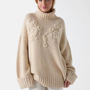 Ahlam Turtleneck Embroidered Sweater
