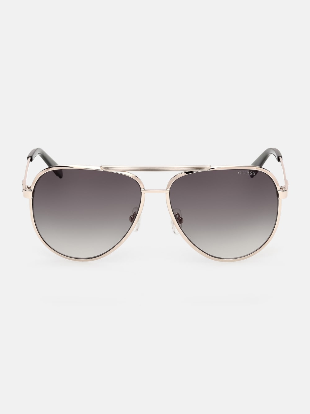Aviator Striped Metal Sunglasses