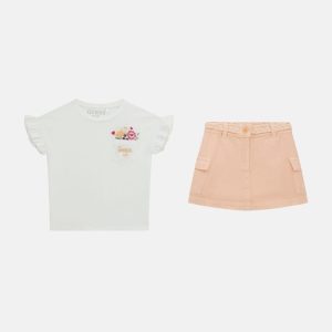 Floral Tee and Twill Skirt (2-7)