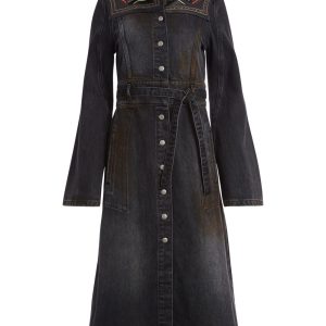 long denim coat
