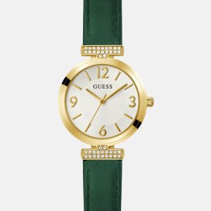 Gold-Tone and Leather Analog Watch