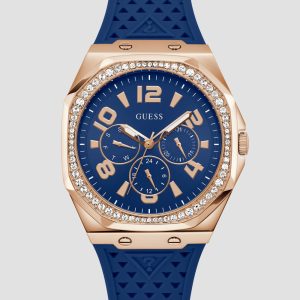 Blue Silicon Multifunction Watch