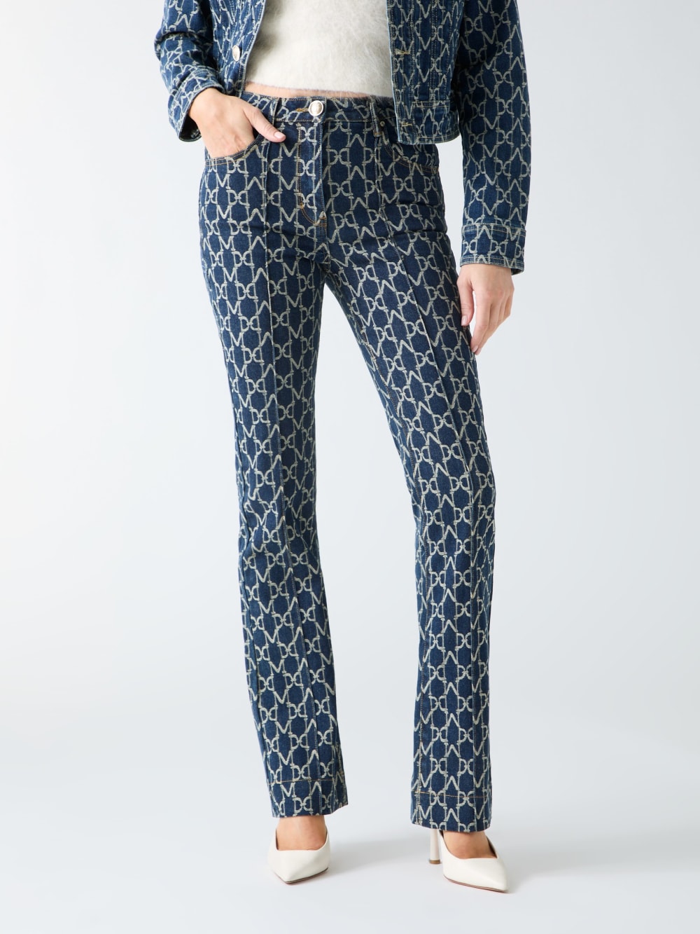 Bea Monogram Denim Pant