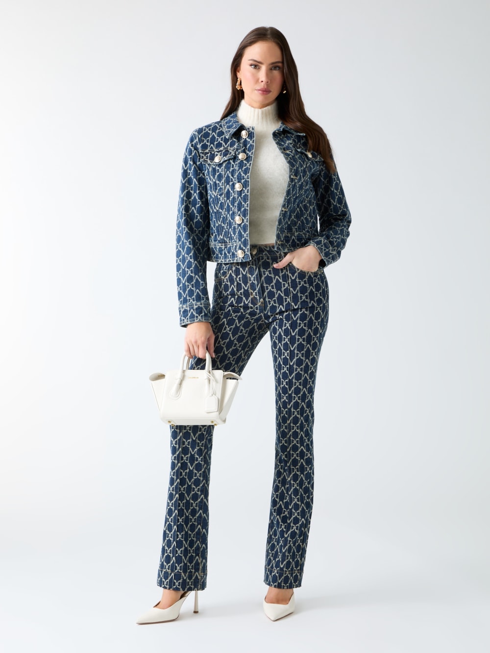 Bea Monogram Denim Pant - Image 2