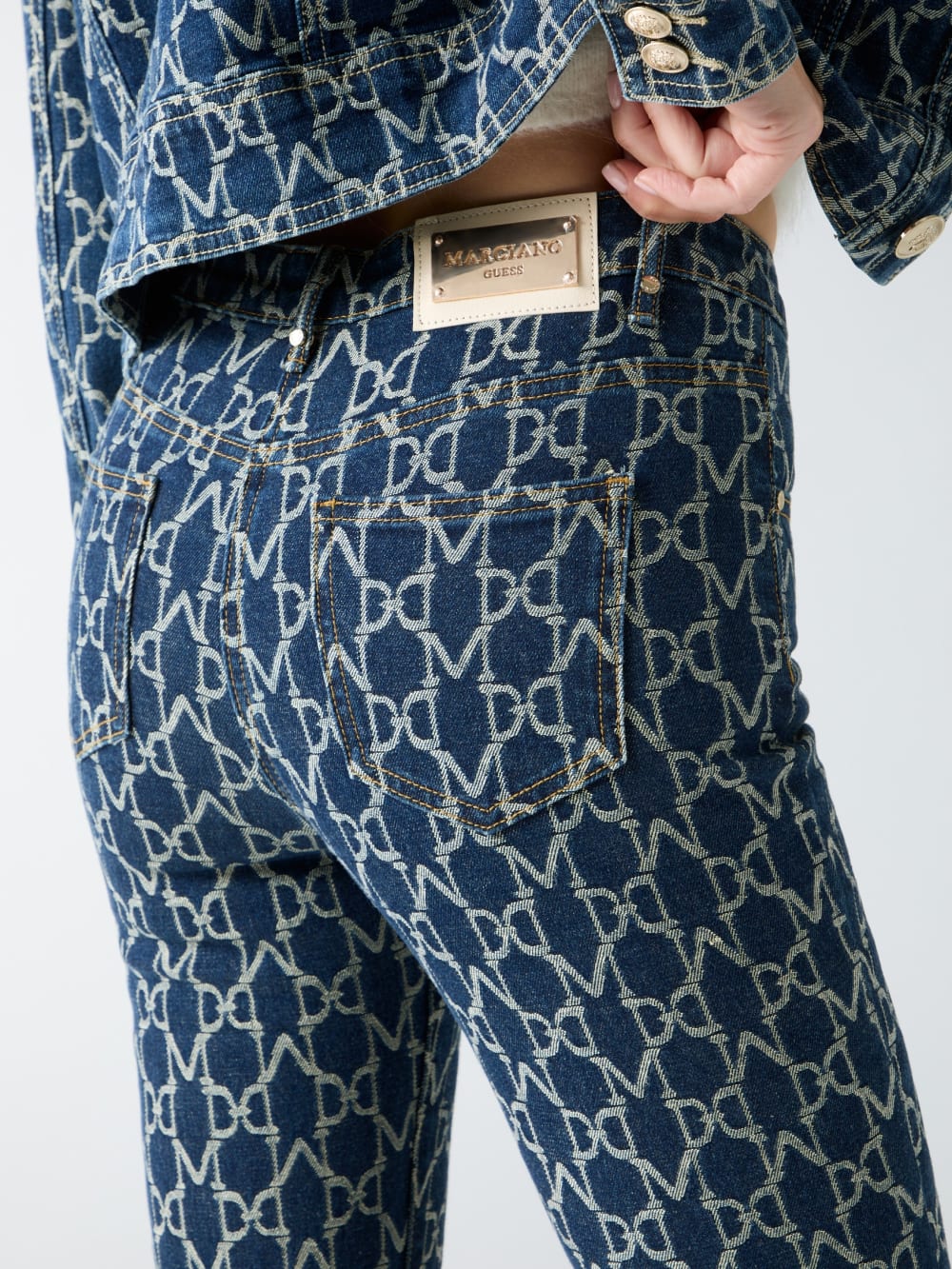 Bea Monogram Denim Pant - Image 5
