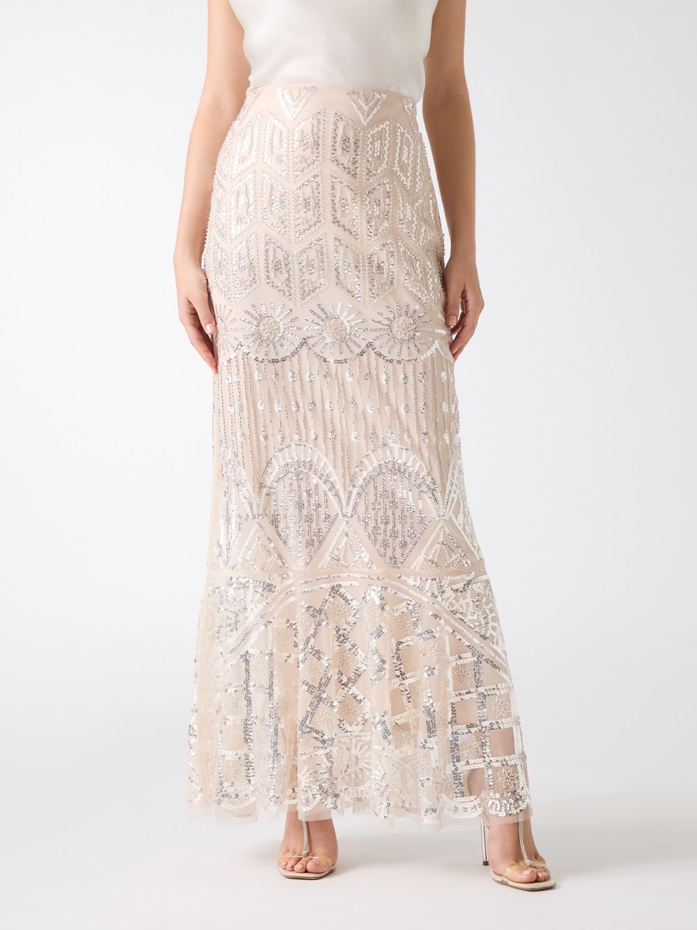 Crystals Embroidered Skirt