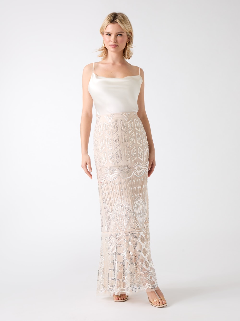 Crystals Embroidered Skirt - Image 2