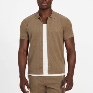 Eco Calvin Chevron-Knit Shirt