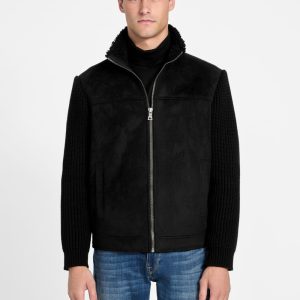River Faux- Suede Knit Jacket
