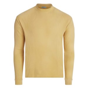 long-sleeve waffle mockneck