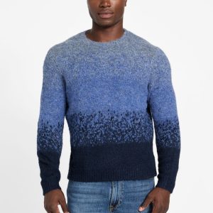 Eco Trey Crewneck Marled Striped Sweater