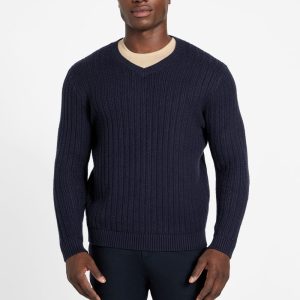 Eco Bryson Texture V-Neck Sweater