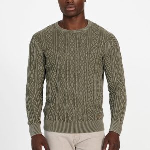 Herman Cable-Knit Washed Sweater