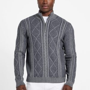 Eco Noel Zip Cable-Knit Sweater