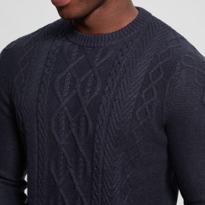 Eco Noah Crewneck Celtic Cable-Knit Sweater