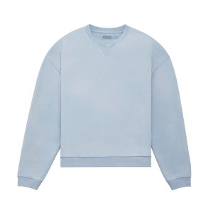 distressed logo crewneck