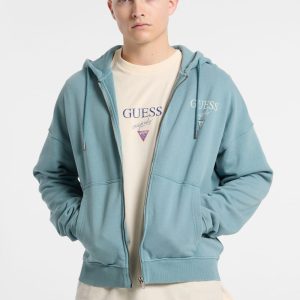 GUESS Originals Garment Dyed Zip-Up Hoodie