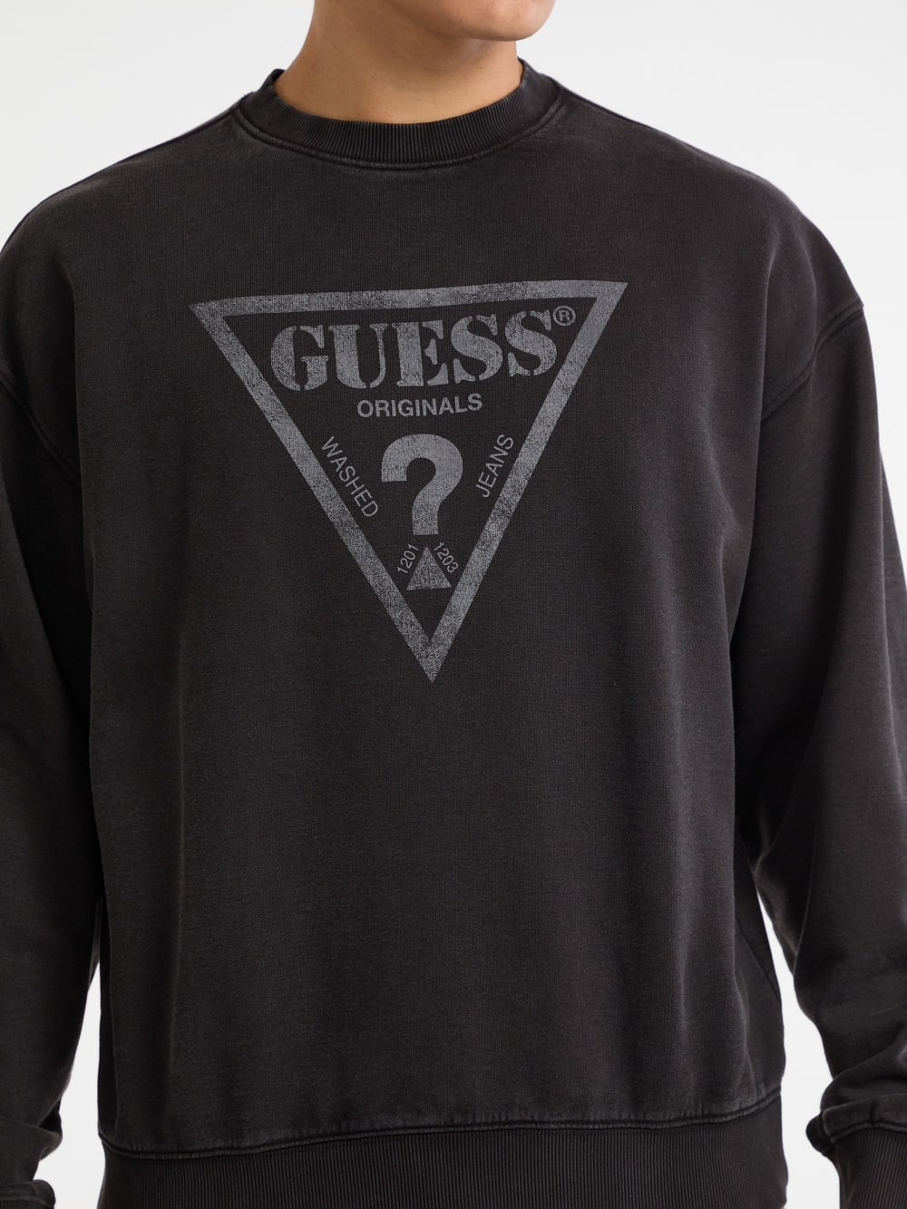 GUESS Originals Eco Vintage Triangle Crewneck - Image 3