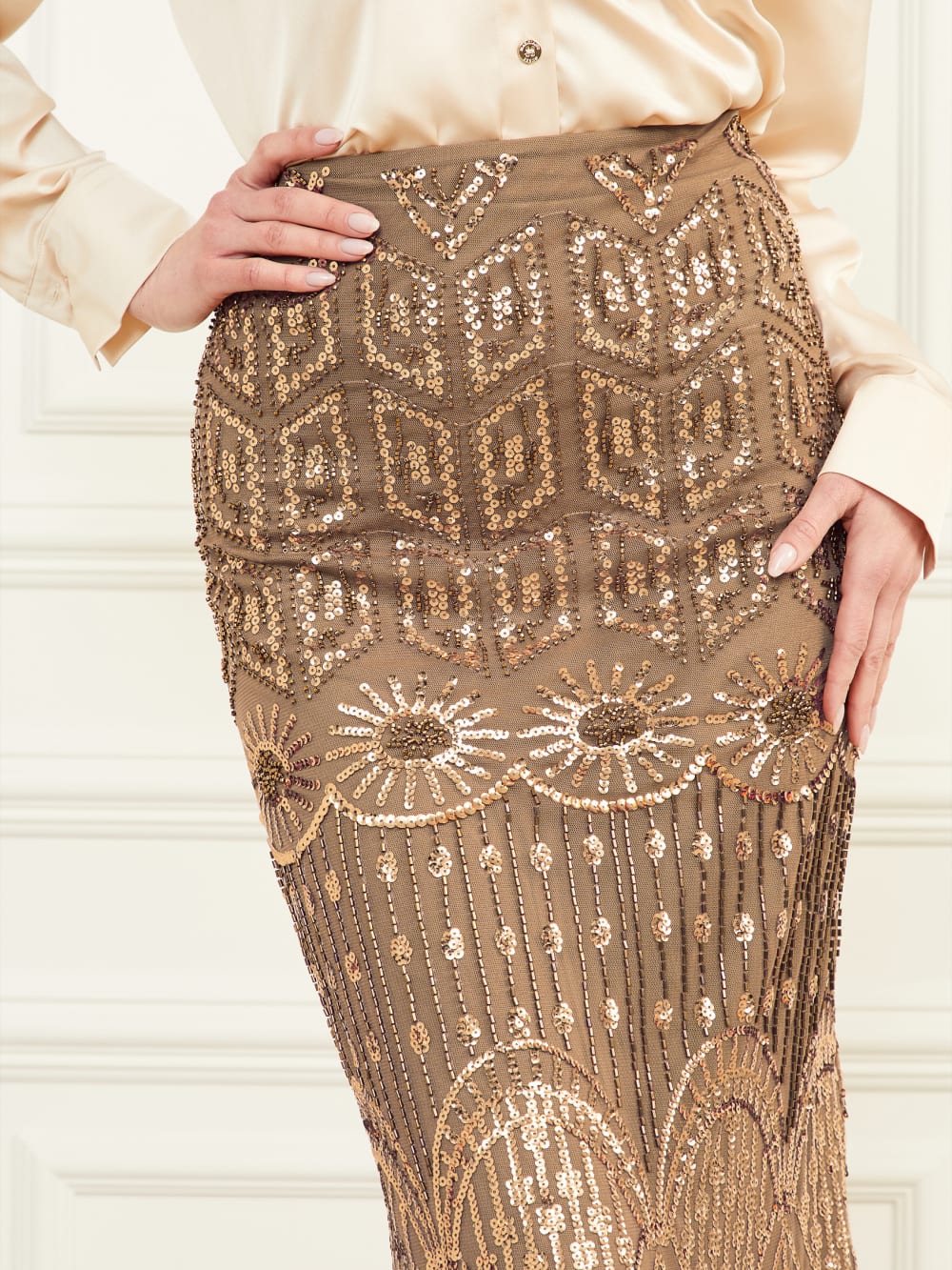 Crystals Embroidered Skirt - Image 2