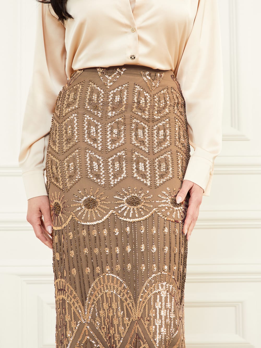 Crystals Embroidered Skirt - Image 3