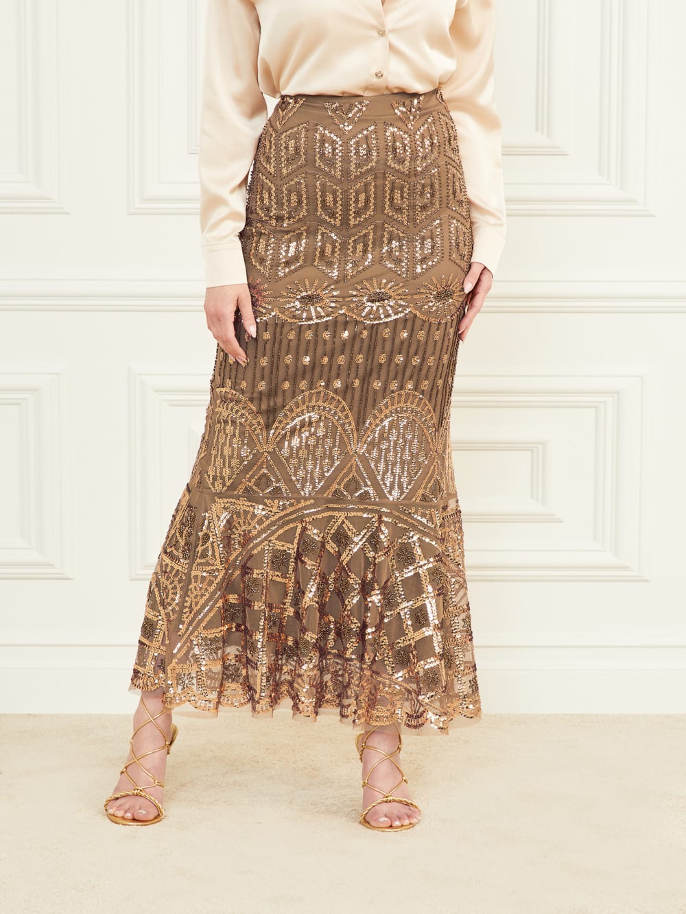 Crystals Embroidered Skirt - Image 4