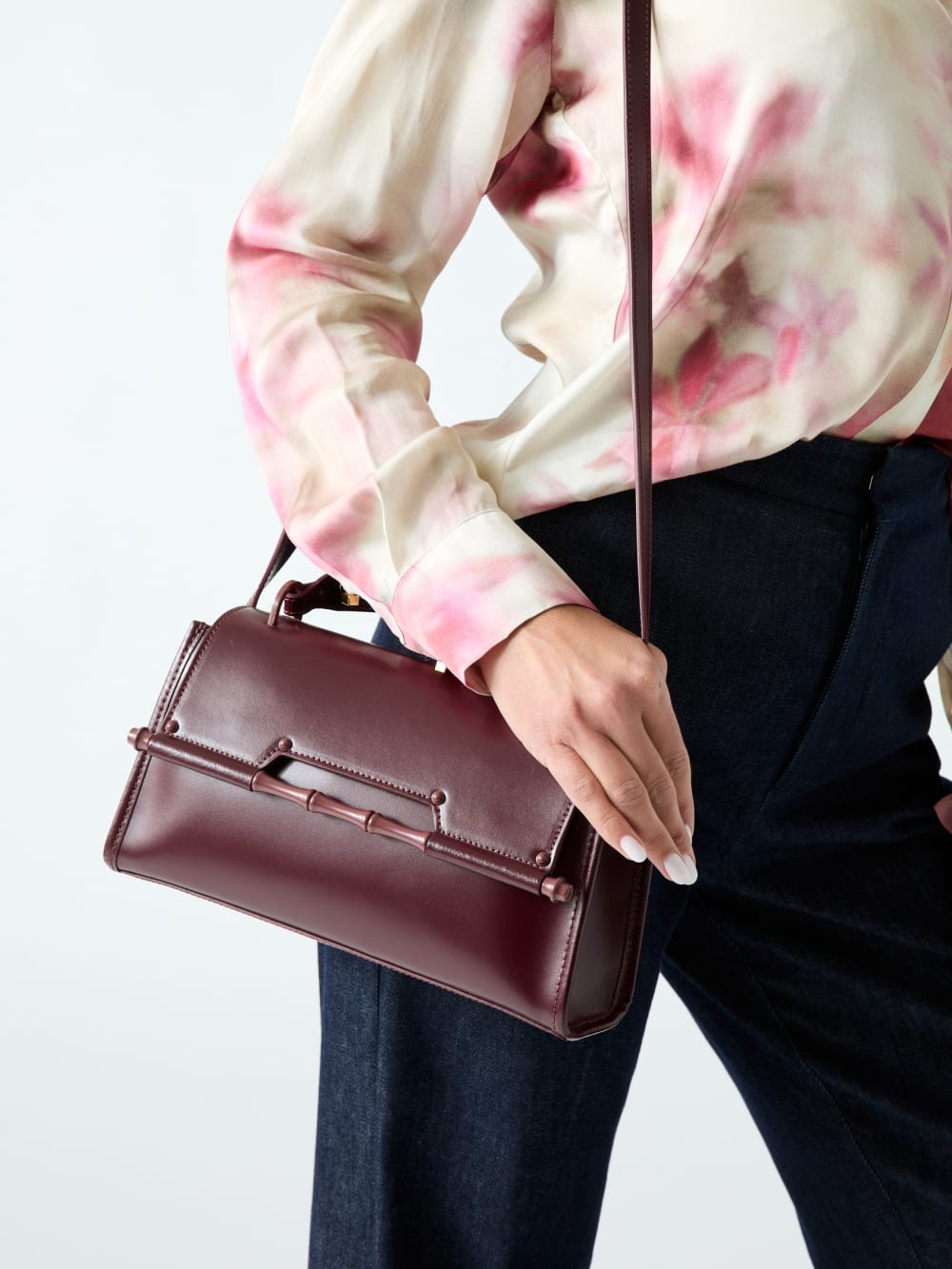Iris Bamboo Leather Satchel - Image 2